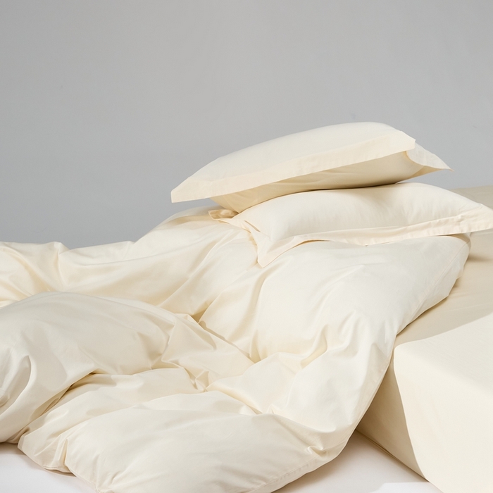 91家纺网 家纺一手货源 找家纺 8小时家纺 2023款长绒棉四件套 奶昔白