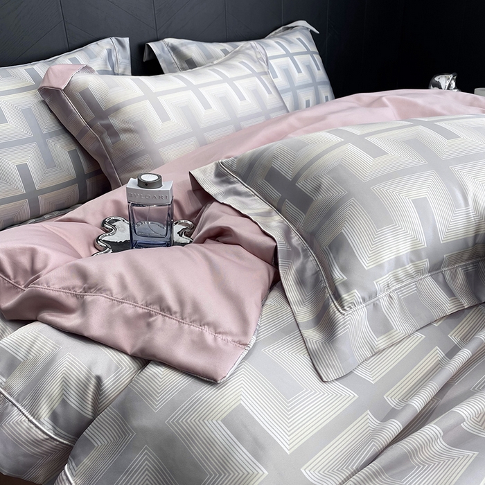 91家纺网 家纺一手货源 找家纺 （总）优悦 2023新款冰丝印花四件套澜玉丛境