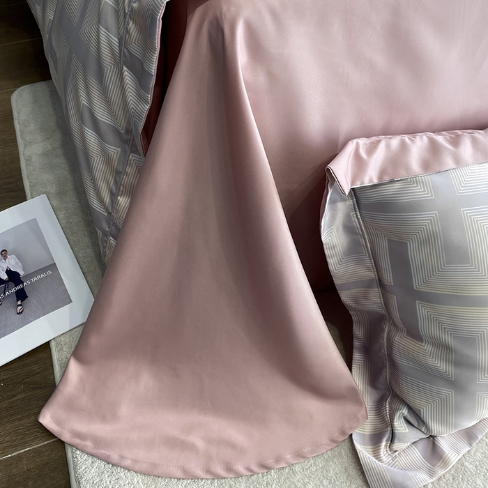 91家纺网 家纺一手货源 找家纺 （总）优悦 2023新款冰丝印花四件套澜玉丛境