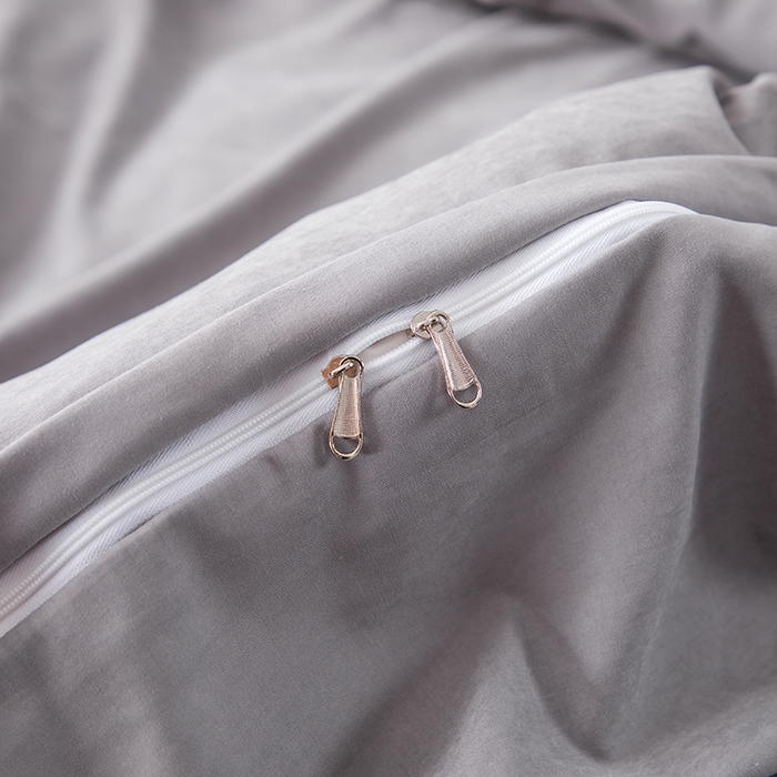 91家纺网 家纺一手货源 找家纺 优姿家纺 2024新款锦棉绣花四件套吊边床单一字绣枕套套件-锦绣花园 锦绣花园-灰