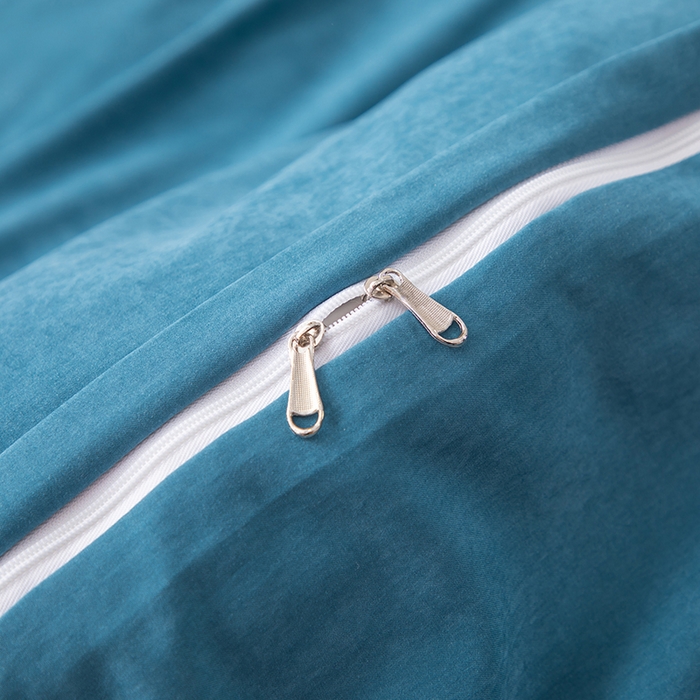 91家纺网 家纺一手货源 找家纺 优姿家纺 2024新款锦棉绣花四件套吊边床单一字绣枕套套件-雅韵 雅韵-绿