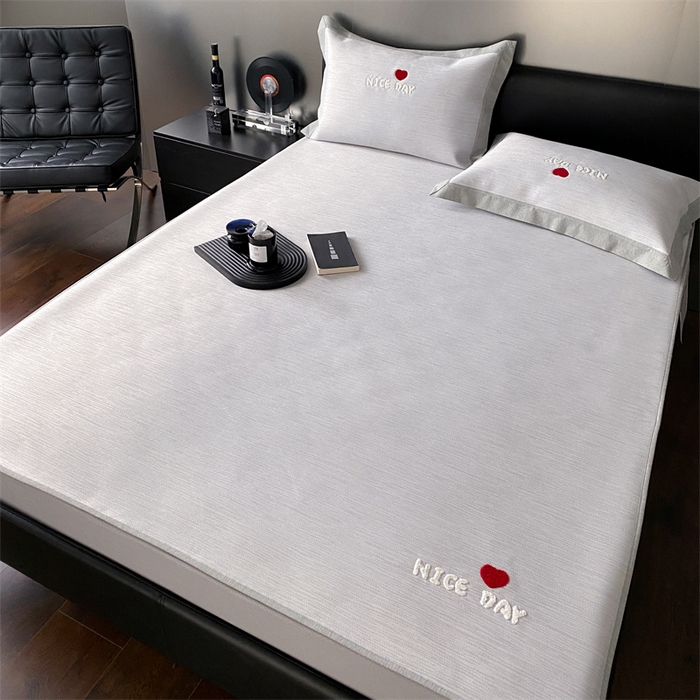 91家纺网 家纺一手货源 找家纺 三味舒屋 2025新款凉感抗菌防螨印花冰丝养生席床笠款 美宝