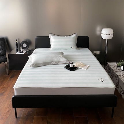 三味舒屋 2025新款凉感抗菌防螨印花冰丝养生席床笠款 熊宝