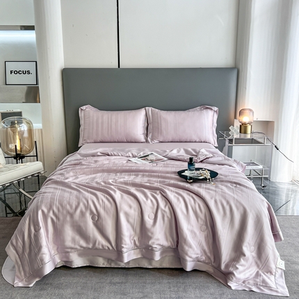 91家纺网 家纺一手货源 找家纺 现价230 锦禾穗 2024新款60s莱赛尔天丝夏被-四件套 罗兰紫