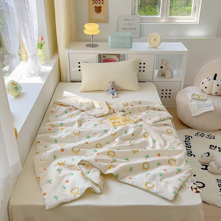 91家纺网 家纺一手货源 找家纺 （总）木堇家居 2023新款全棉纱布儿童夏被