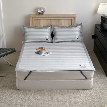 三味舒屋 2025新款凉感抗菌防螨印花冰丝养生席床席款 象宝