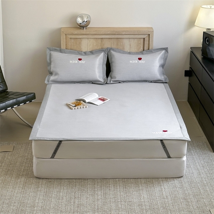 91家纺网 家纺一手货源 找家纺 （总）三味舒屋 2025新款凉感抗菌防螨印花冰丝养生席床席款