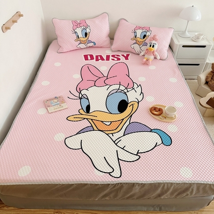 91家纺网 家纺一手货源 找家纺 （总）美乐迪 2023新款冰感豆豆床笠款凉席三件套