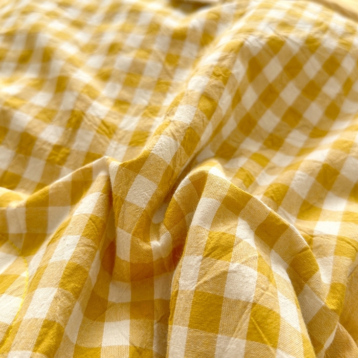 91家纺网 家纺一手货源 找家纺 三沁 2024新款春夏全棉色织水洗棉大豆夏被四件套 SM-黄小格