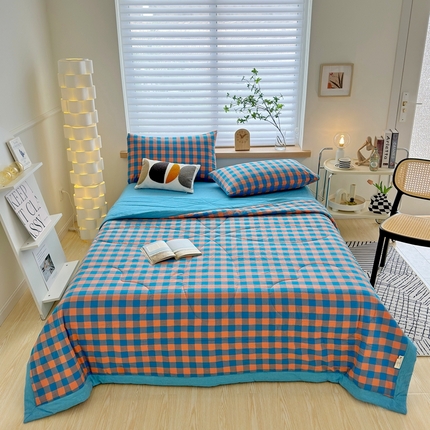 91家纺网 家纺一手货源 找家纺 （总）价格下调三沁2025最新A类大豆纤维全棉色织水洗棉夏被四件套夏凉被空调被子无印良品