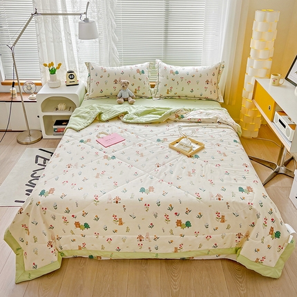 91家纺网 家纺一手货源 找家纺 （总）乐童 2024新款全棉夏被四件套爆款花色