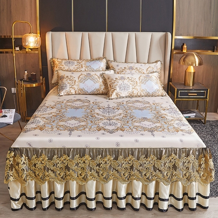 91家纺网 家纺一手货源 找家纺 （总）恋尚 2023新款薄款冰丝床裙系列