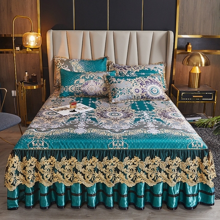 91家纺网 家纺一手货源 找家纺 （总）恋尚 2023新款薄款冰丝床裙系列