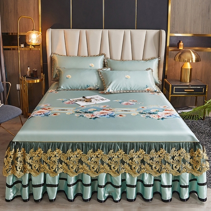 91家纺网 家纺一手货源 找家纺 （总）恋尚 2023新款薄款冰丝床裙系列