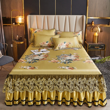 91家纺网 家纺一手货源 找家纺 （总）恋尚 2023新款薄款冰丝床裙系列