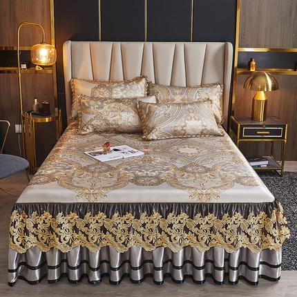 91家纺网 家纺一手货源 找家纺 （总）恋尚 2023新款薄款冰丝床裙系列