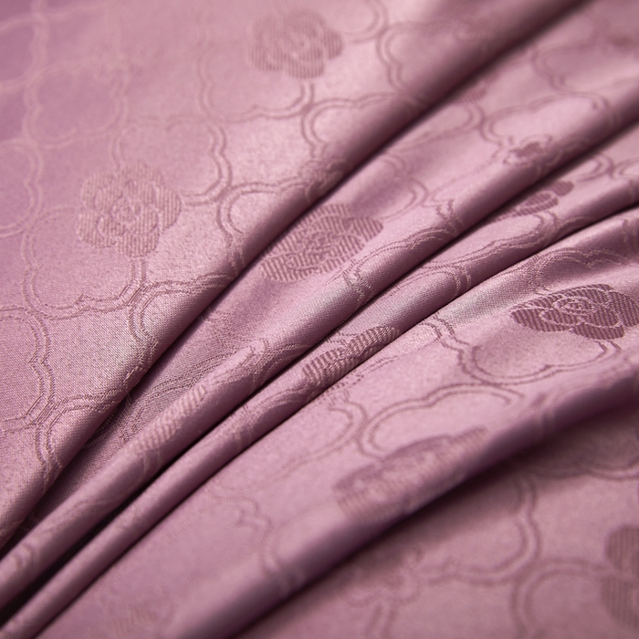 91家纺网 家纺一手货源 找家纺 恋尚 2023新款床裙款提花四件套 玫瑰紫