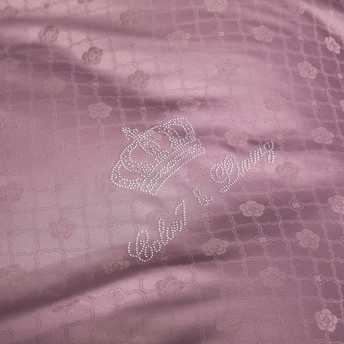 91家纺网 家纺一手货源 找家纺 恋尚 2023新款床裙款提花四件套 玫瑰紫