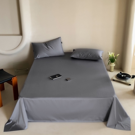91家纺网 家纺一手货源 找家纺 例外Home 2023新款双股长绒棉“简”系列床单 简-迪灰