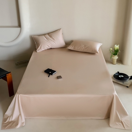 91家纺网 家纺一手货源 找家纺 例外Home 2023新款双股长绒棉“简”系列床单 简-饼干色