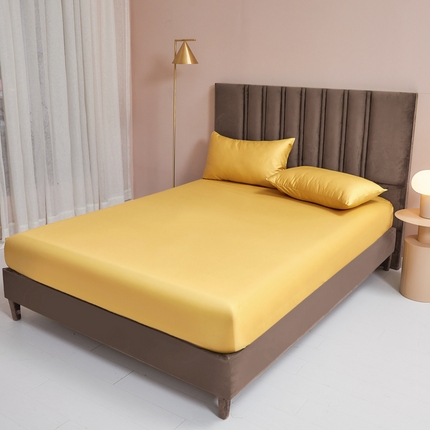 恋尚 2023新款13372喷气全棉床笠 柠檬黄