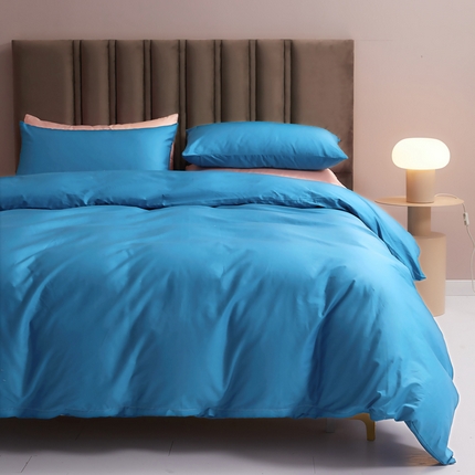 91家纺网 家纺一手货源 找家纺 恋尚 2023新款13372喷气全棉床笠 宝蓝