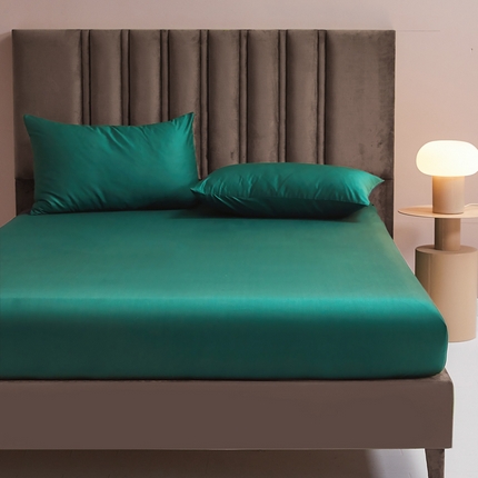 91家纺网 家纺一手货源 找家纺 恋尚 2023新款13372喷气全棉床笠 祖母绿