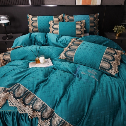 91家纺网 家纺一手货源 找家纺 （总）恋尚 2023新款床裙款提花四件套