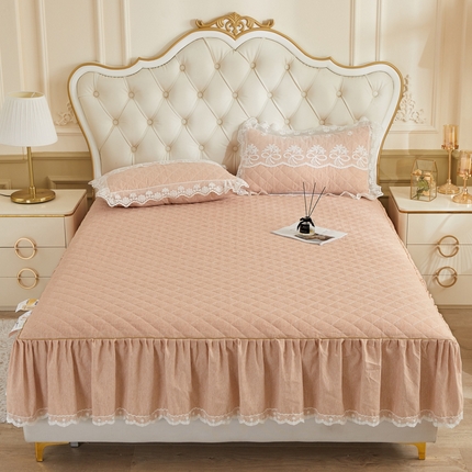 91家纺网 家纺一手货源 找家纺 （总）恋尚 2023新款色织系列床笠床裙可脱卸 单品床笠