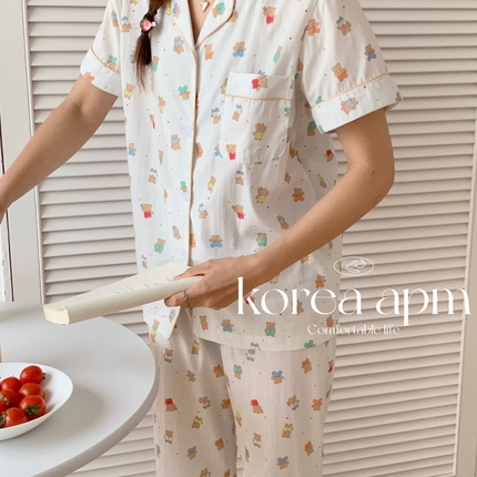 （总）纽约生活2023新款韩国全棉家居服