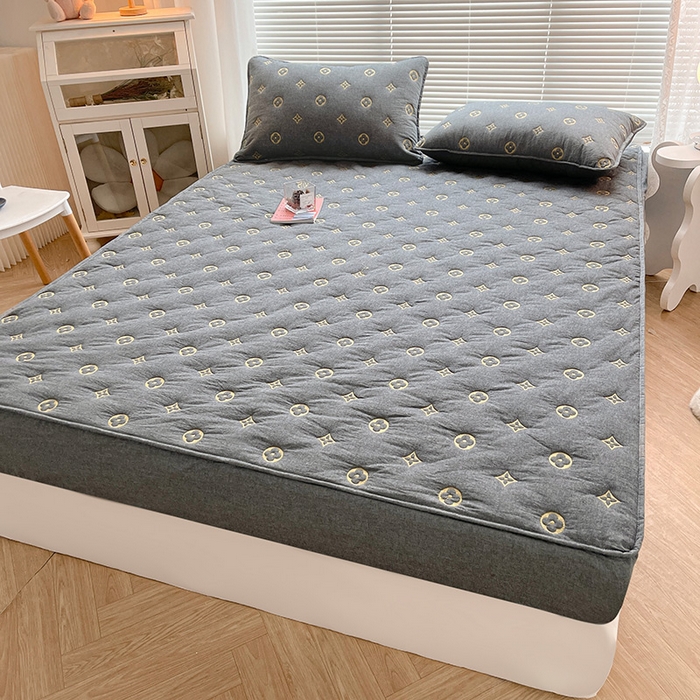 91家纺网 家纺一手货源 找家纺 （总）纤雅 2024新款 纯棉水洗棉刺绣大豆床笠