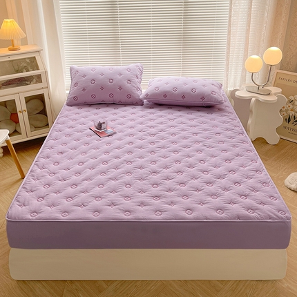 91家纺网 家纺一手货源 找家纺 （总）纤雅 2024新款 纯棉水洗棉刺绣大豆床笠