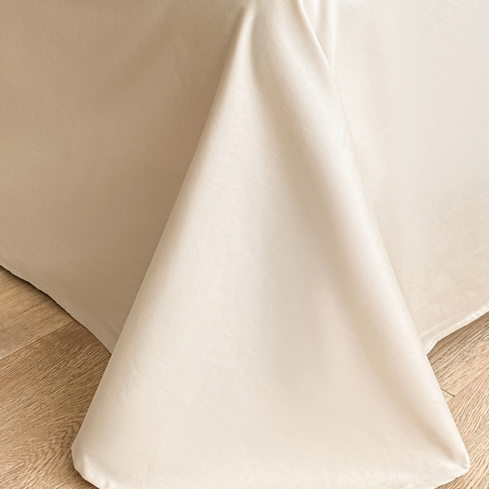 91家纺网 家纺一手货源 找家纺 （总）秀色 2025新款50支贡缎长绒棉床上四件套数码印花被套轻奢高级感床品 初春日-香槟金