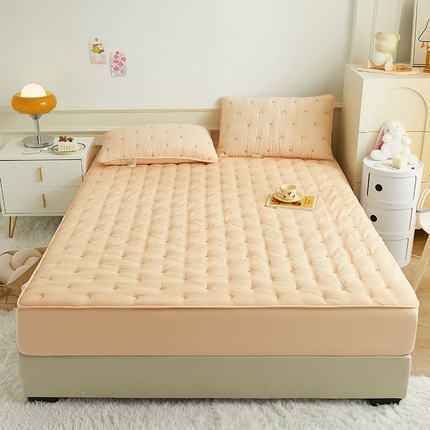 91家纺网 家纺一手货源 找家纺 （总）纤雅床笠 2024新款 艾草刺绣大豆床笠