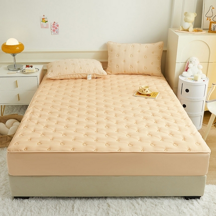 91家纺网 家纺一手货源 找家纺 （总）纤雅床笠 2024新款 艾草刺绣大豆床笠