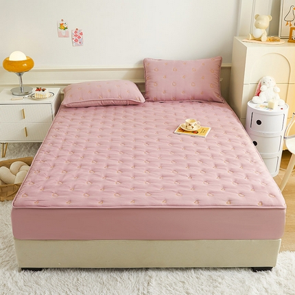 91家纺网 家纺一手货源 找家纺 （总）纤雅床笠 2024新款 艾草刺绣大豆床笠