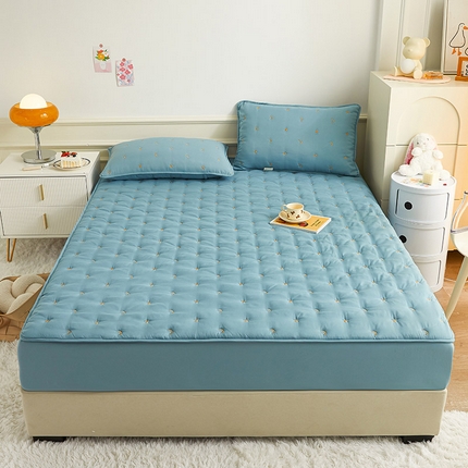 91家纺网 家纺一手货源 找家纺 （总）纤雅床笠 2024新款 艾草刺绣大豆床笠