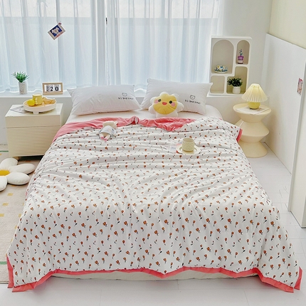 91家纺网 家纺一手货源 找家纺 （总）苏拉家居 2023新款双层纱水洗棉麻夏被