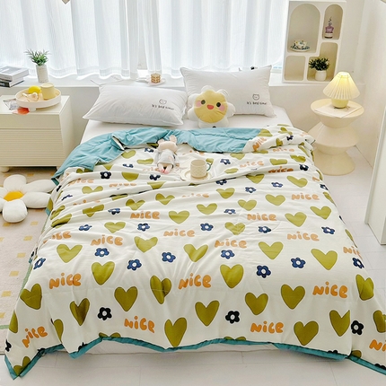 91家纺网 家纺一手货源 找家纺 （总）苏拉家居 2023新款双层纱水洗棉麻夏被