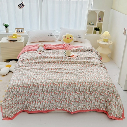 91家纺网 家纺一手货源 找家纺 （总）苏拉家居 2023新款双层纱水洗棉麻夏被
