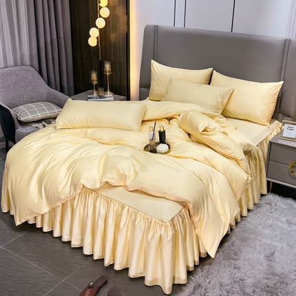 91家纺网 家纺一手货源 找家纺 （总）恋尚 2023新款13372喷气全棉床裙款四件套