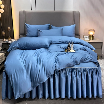 91家纺网 家纺一手货源 找家纺 （总）恋尚 2023新款13372喷气全棉床裙款四件套