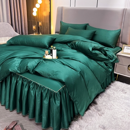 91家纺网 家纺一手货源 找家纺 （总）恋尚 2023新款13372喷气全棉床裙款四件套