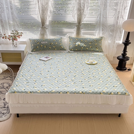 91家纺网 家纺一手货源 找家纺 恋尚 加厚乳胶印花床笠三件套（0.5公分）（可配夏被） 茉香