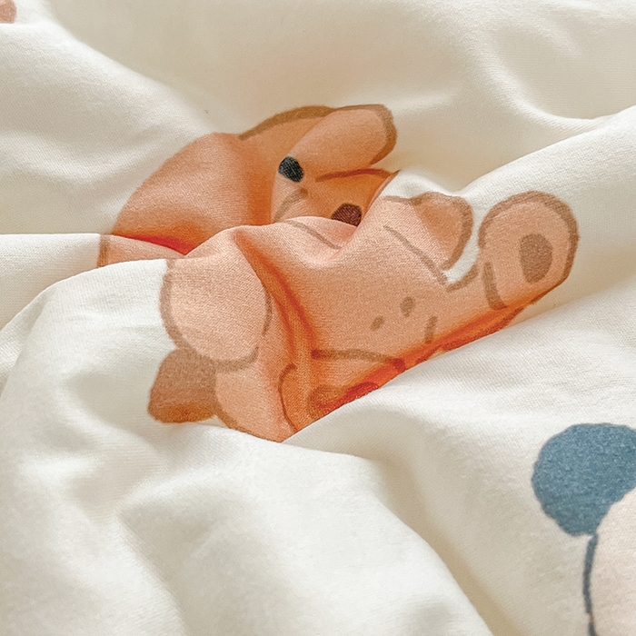 91家纺网 家纺一手货源 找家纺 桃子 2023新款A类ins高品质小清新花卉卡通牛奶丝针织棉夏被 针织棉夏被-动物园