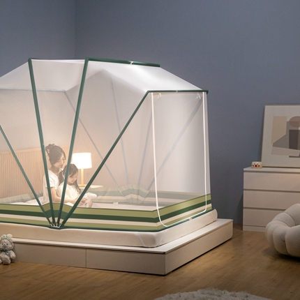 91家纺网 家纺一手货源 找家纺 （总）爱妮灵 2023新款免安装折叠蚊帐