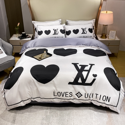 91家纺网 家纺一手货源 找家纺 色鬼布艺 2023新款数码印花水洗真丝冰丝四件套网红直播爆款 佰特