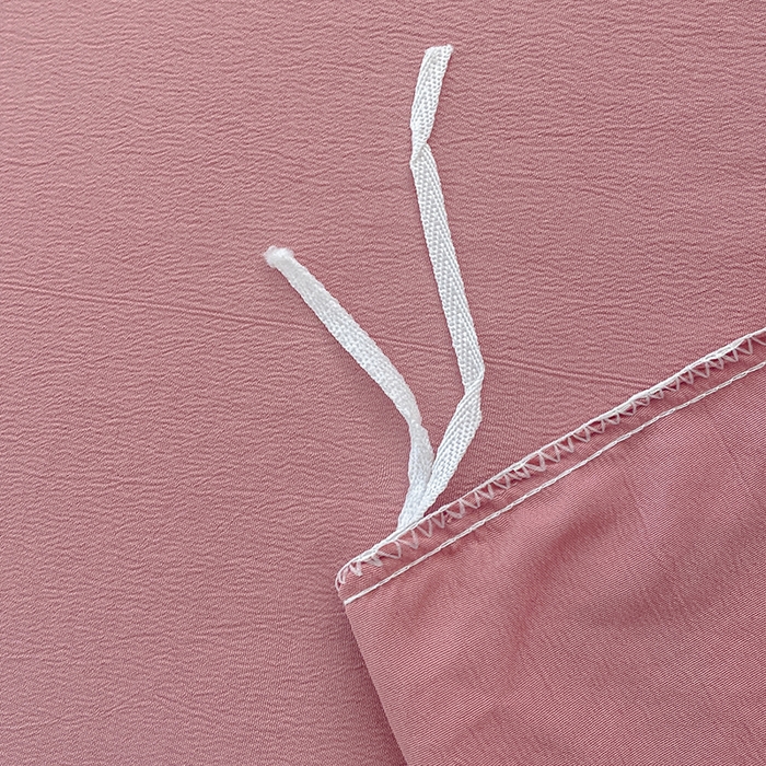 91家纺网 家纺一手货源 找家纺 优尚 2025新款双层纱水洗棉麻四件套 晨露玫瑰