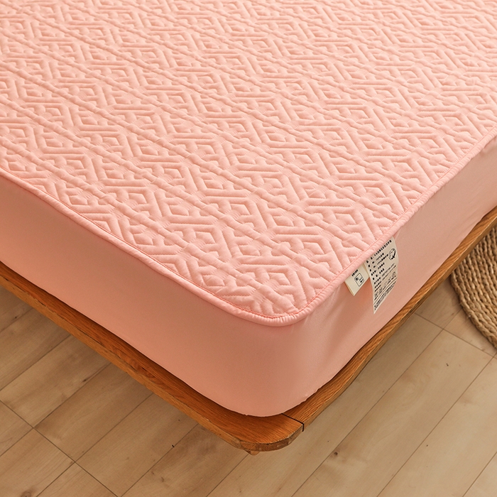 91家纺网 家纺一手货源 找家纺 雪云美 2023新款A类原棉夹棉床笠 锦绣-豆沙