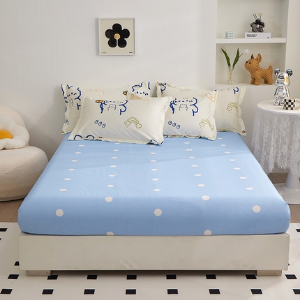 91家纺网 家纺一手货源 找家纺 （总）钰伶 2025新款全棉13372印花纯棉单床笠